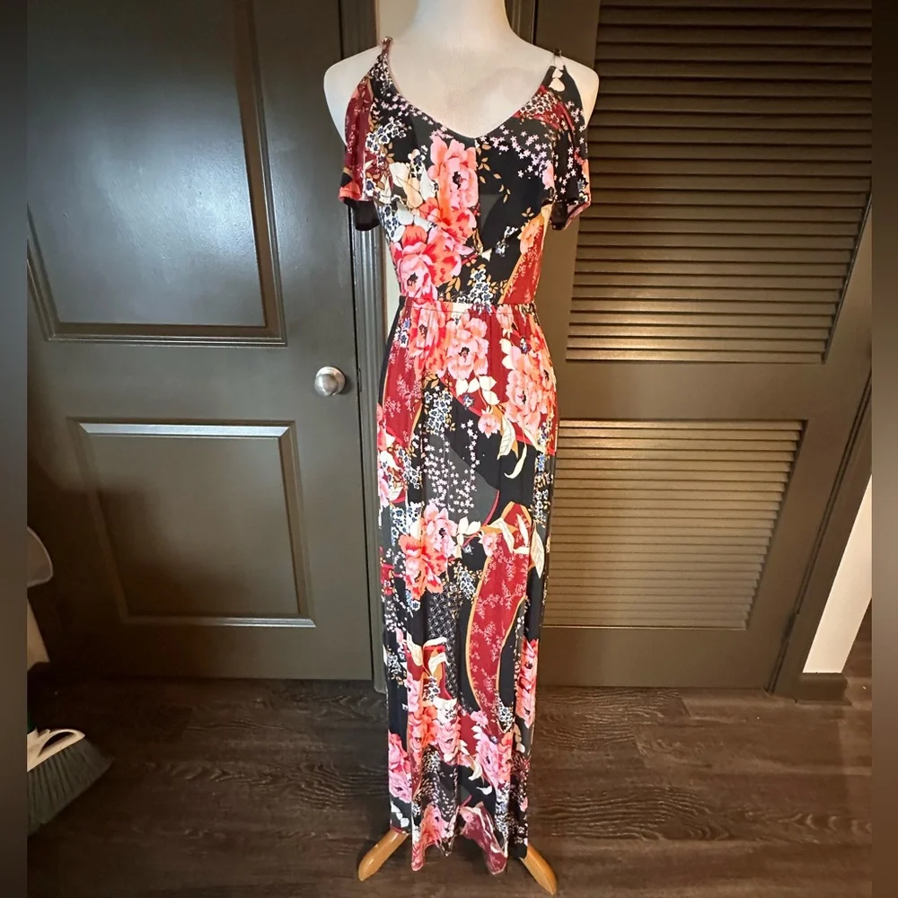 EXPRESS | FLORAL MAXI DRESS - Picture 3 of 4